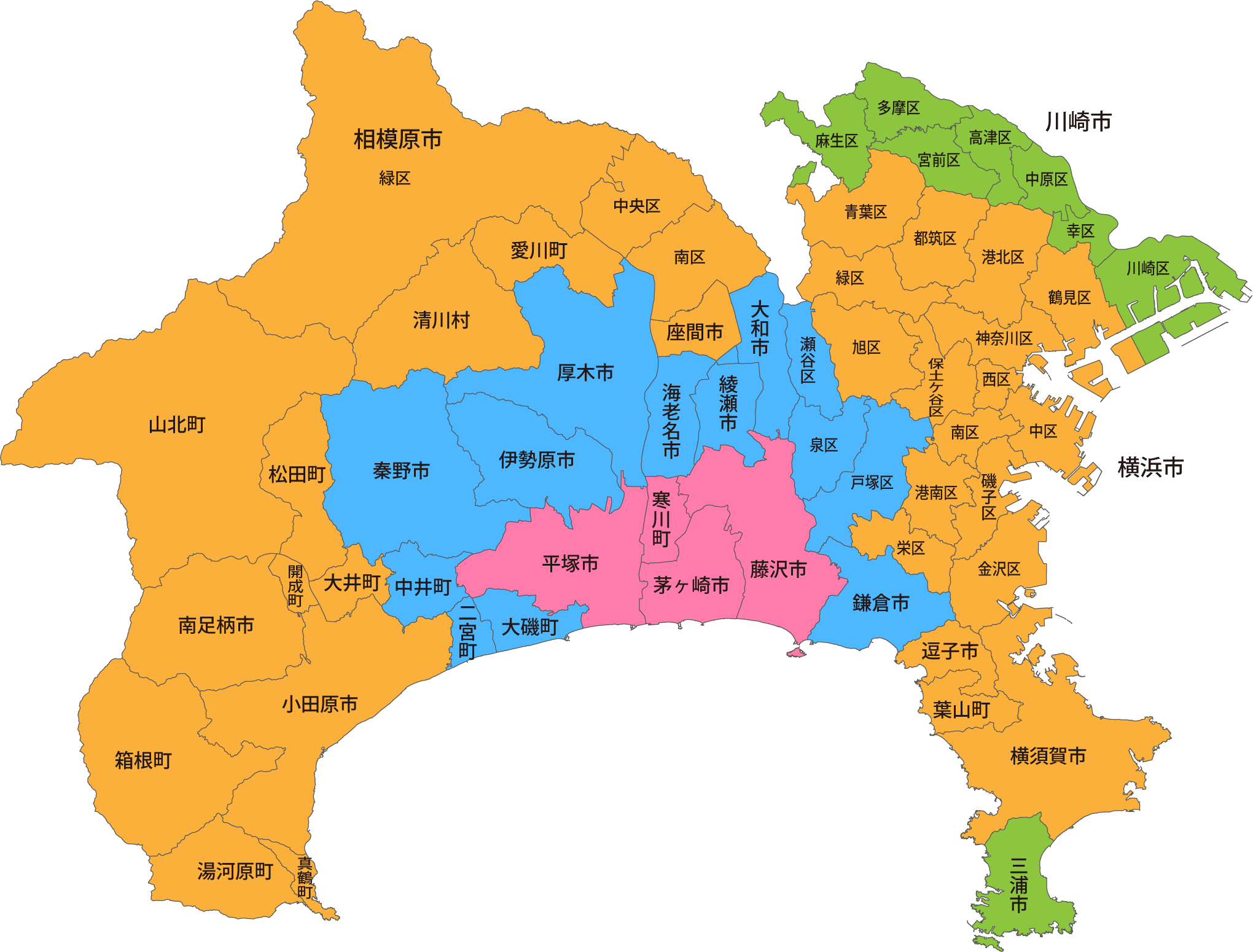 神奈川県地図